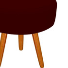 Puff Decorativo Lavinia Suede Pes Castanho - Ssx Multicoisas