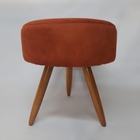 Puff Decorativo Lavinia Suede Pes Castanho - Ssx Multicoisas