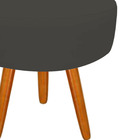 Puff Decorativo Lavinia Suede Pes Castanho - Ssx Multicoisas