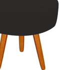 Puff Decorativo Lavinia Suede Pes Castanho - Ssx Multicoisas