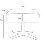 Puff Decorativo Lisa Suede Amarelo Com Base Giratória Aço  -