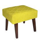 Puff Decorativo Lisa Suede Amarelo - Dominic Decor
