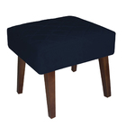 Puff Decorativo Lisa Suede Azul Marinho - Dominic Decor
