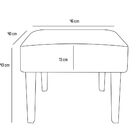 Puff Decorativo Lisa Suede Bege - Dominic Decor