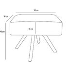 Puff Decorativo Lisa Suede Cappuccino Com Base Giratória  - D