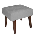 Puff Decorativo Lisa Suede Cinza - Dominic Decor