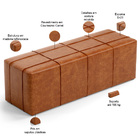 Puff Decorativo Living Sala De Estar 140 Cm Roma W01 Couríssi