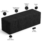 Puff Decorativo Living Sala De Estar 140 Cm Roma W01 Linho Ch