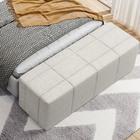 Puff Decorativo Living Sala De Estar 140 Cm Roma W01 Linho Ch