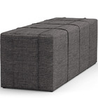 Puff Decorativo Living Sala De Estar 140 Cm Roma W01 Linho Ci