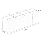 Puff Decorativo Living Sala De Estar 140 Cm Roma W01 Linho Cr