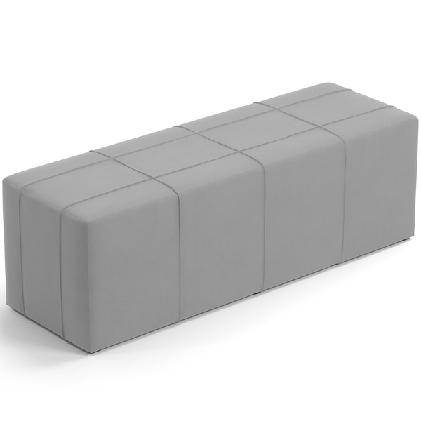 Puff Decorativo Living Sala De Estar 140 Cm Roma W01 Suede Ci