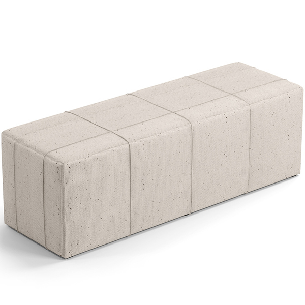 Puff Decorativo Living Sala De Estar 160 Cm Roma W01 Linho Cr