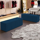 Puff Decorativo Living Sala De Estar 160 Cm Roma W01 Suede Az