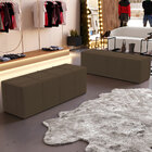 Puff Decorativo Living Sala De Estar 160 Cm Roma W01 Suede Ma