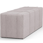 Puff Decorativo Living Sala De Estar 195 Cm Roma W01 Linho Be