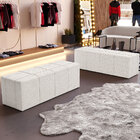 Puff Decorativo Living Sala De Estar 195 Cm Roma W01 Linho Ch