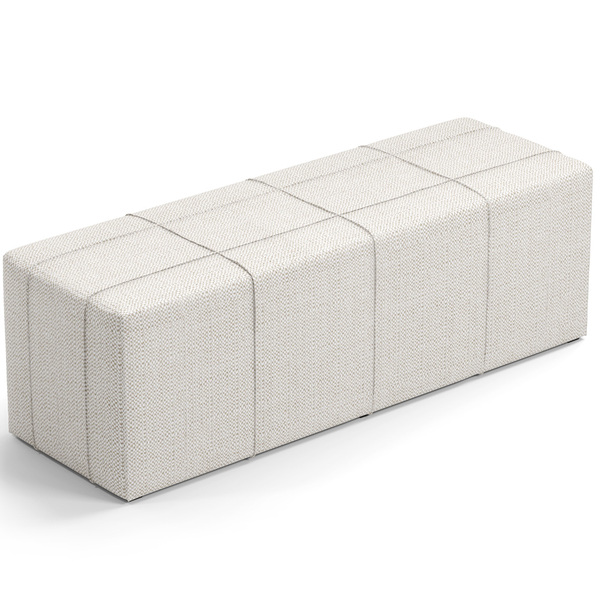 Puff Decorativo Living Sala De Estar 195 Cm Roma W01 Linho Ch