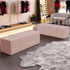 Puff Decorativo Living Sala De Estar 195 Cm Roma W01 Linho Ro