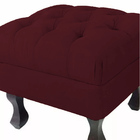 Puff Decorativo Luiz Xv Veludo Bordo - Montanaris Decor