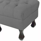 Puff Decorativo Luiz Xv Veludo Cinza - Montanaris Decor