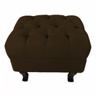 Puff Decorativo Luiz Xv Veludo Marrom - Montanaris Decor