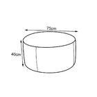 Puff Decorativo Luzia Pu Sintético Branco G15 - Gran Belo