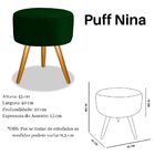 Puff Decorativo Nina Platinum Decor Verde