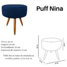 Puff Decorativo Nina Platinum Decorr Azul