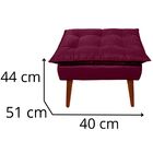 Puff Decorativo Opala Bordo Pés Palito