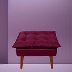 Puff Decorativo Opala Bordo Pés Palito