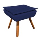 Puff Decorativo Opala Corino Pés Palito Castanho - D'rossi -