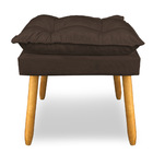 Puff Decorativo Opala Suede Marrom Pés Palito Dal Poz Estofad