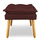 Puff Decorativo Opala Suede Marsala Pés Palito Dal Poz Estofa