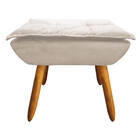 Puff Decorativo Opala Suede Pés Palito Castanho - D'rossi - B