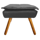 Puff Decorativo Opala Suede Pés Palito Castanho - D'rossi - G