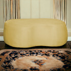 Puff Decorativo Orgânico Beatriz Suede Rodapé Preto - Estopar