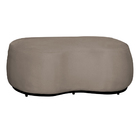 Puff Decorativo Orgânico Beatriz Suede Rodapé Preto - Estopar