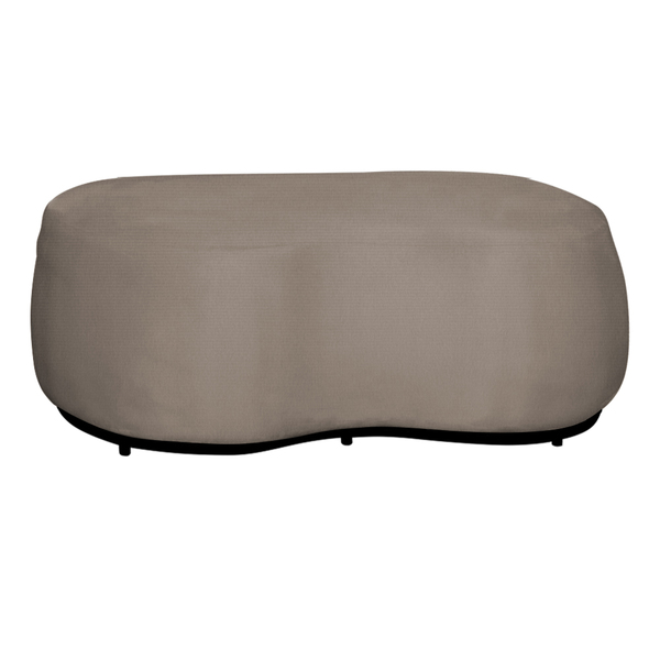 Puff Decorativo Orgânico Beatriz Suede Rodapé Preto - Estopar