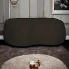 Puff Decorativo Orgânico Beatriz Suede Rodapé Preto - Estopar