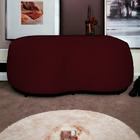 Puff Decorativo Orgânico Beatriz Suede Rodapé Preto - Estopar