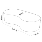 Puff Decorativo Orgânico Para Living Quarto 140cm Orbit W01 C