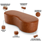 Puff Decorativo Orgânico Para Living Quarto 140cm Orbit W01 C