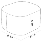 Puff Decorativo Orgânico Para Living Quarto 70cm Doha W01 Bou