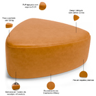 Puff Decorativo Orgânico Para Sala De Estar Living Trizza W01