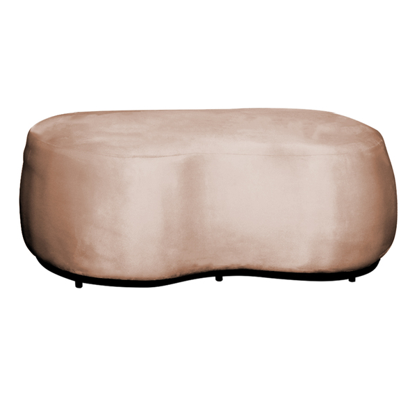 Puff Decorativo Orgânico Rodapé Preto 2 Lugares Beatriz Velud