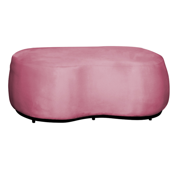 Puff Decorativo Orgânico Rodapé Preto 2 Lugares Beatriz Velud