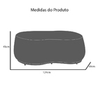 Puff Decorativo Orgânico Rodapé Preto 2 Lugares Beatriz Velud