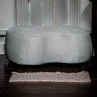 Puff Decorativo Orgânico Rodapé Preto 2 Lugares Beatriz Velud