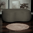 Puff Decorativo Orgânico Rodapé Preto 2 Lugares Beatriz Velud